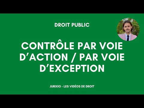 Contrôle de constitutionnalité par voie d'action / par voie d'exception