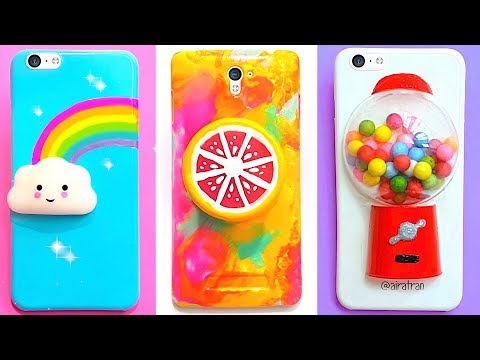 6 DIY STRESS RELIEVER PHONE CASES | Easy & Cute Phone Projects & iPhone Hacks