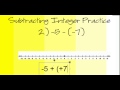 Subtracting Integer Practice Problems Challenge