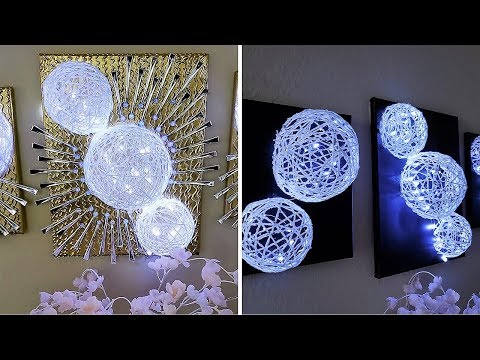DIY 3D YARN WALL DECOR |EASY HOME DECORATING IDEA 2019