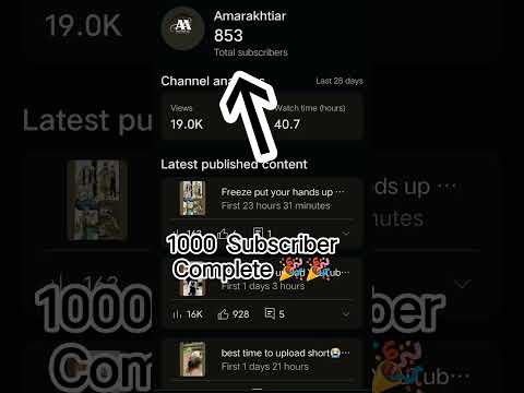 1000 Subscriber Complete Status || Shorts #shorts #long #video