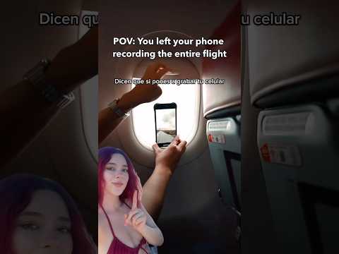 Grabando video viral en el avión ✈️ #shorts #travel #trend