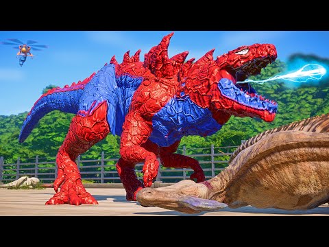 Spider-Man GODZILLA vs. SUPERMAN Shark, Hulk , The Flash | SuperHero Dinosaurs Team