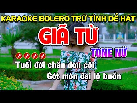 Karaoke Liên Khúc Bolero Trữ Tình DỄ HÁT NHẤT – Giã Từ Tone Nữ | Nàng Thơ Karaoke