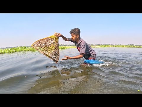 Boy Fishing|Bamboo Tools Polo Fishing Video In Village|