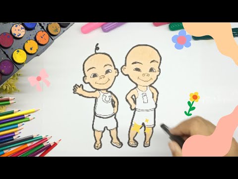 Menggambar Upin Ipin Lucu Mudah Untuk Anak