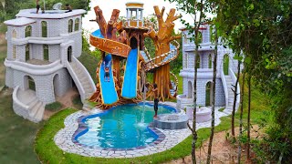 [Full Video]Build Creative Tree Water Slide Park To Swimming Pool With Pool & Beautiful Villa House