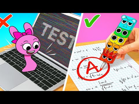 DIY ASMR School Stationery ✏️✨ With Sprunki & Friends!
