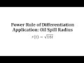 Understanding Instantaneous Rate of Change in a Circular Oil Spill