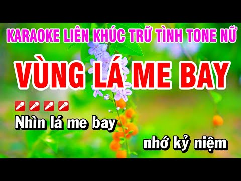 Karaoke Liên Khúc Trữ Tình Nhạc Sống Tone Nữ Dễ Hát – Vùng Lá Me Bay | Hoài Phong Organ