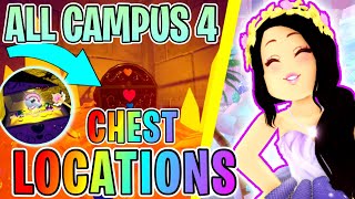 All Campus 4 CHESTS YOU MISSED! LOCATIONS GUIDE // Royale High New School