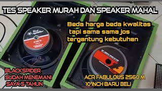 Tes suara speaker vokal 10 inch acr fabulous dan black spider 10 inch