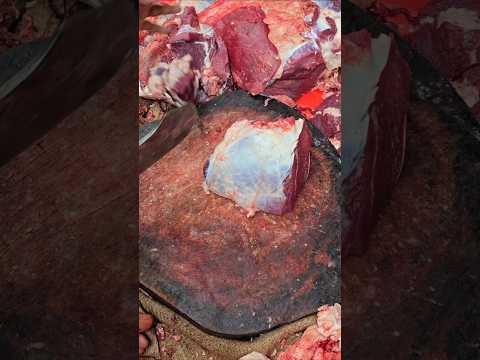 Awesome ox thigh meat smooth cutting | Briyani beef  cutting |