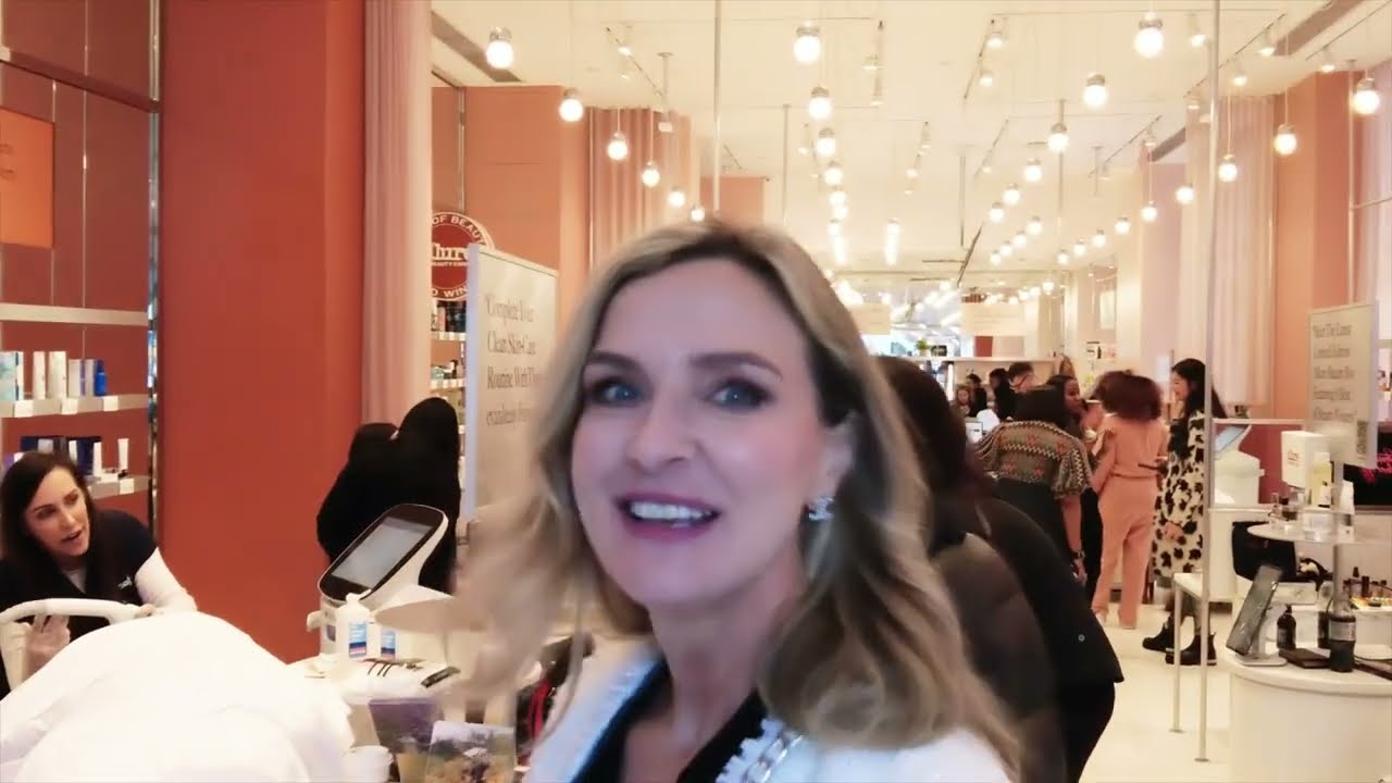 Beauty event with people in a stylish setting.