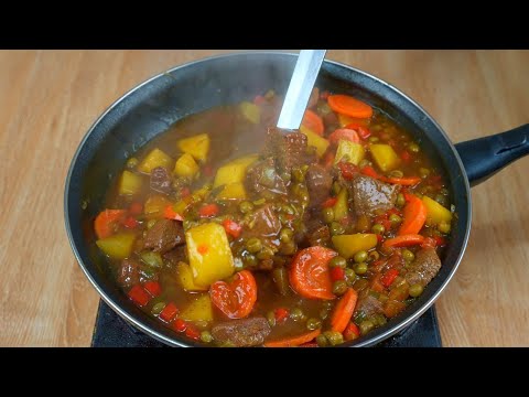 ¡Mi esposo pide cocinar esta cena 3 veces por semana! ¡Deliciosa receta de GULASH!