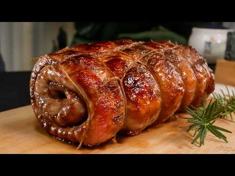 🎄✨ Surprise your guests at Christmas dinner! 🎅🍽️ Juicy stuffed pork tenderloin 🥩😋🔥