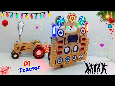 New Gauri Ganesh Murti DJ Tractor Trolley | Navratri Radha Krishna Mini DJ Light Navdurga Saraswati