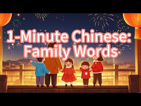 1-Minute Chinese: Family Words