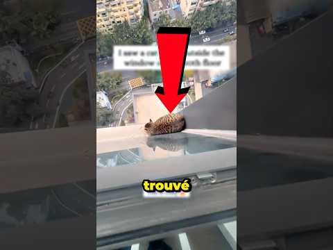 son chat était coincé sur le rebord du 20ᵉ étage 😳