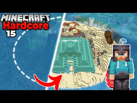 I Drained an Ocean Monument in HARDCORE Minecraft 1.18 Survival (#15)