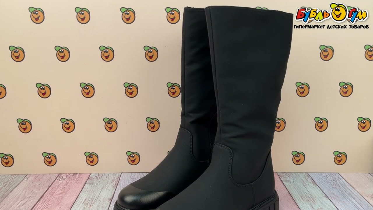 Сапоги Barbaris демисезонные на молнии черные - видео