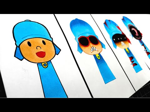 Dibujo Todas las Fases en Nueva Incredibox Sprunki Oc de Pocoyó: De la Fase 1 a la Fase 4