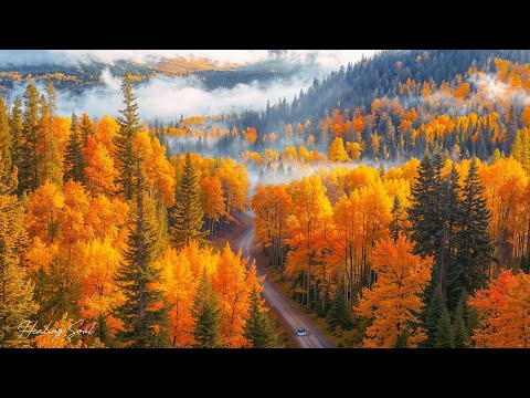 Relaxing Piano Music for Stress Relief - Enchanting Autumn Nature Scenes "September Autumn Leaves"