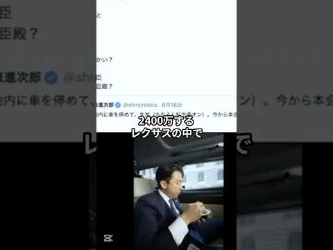 2400万円の高級車で牛丼!? さすが進次郎さん、センスが違う！ #井川意高 #大王製紙 #加賀孝英 #小泉進次郎 #車 #レクサス #アルファード #牛丼