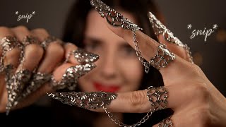 ASMR plucking & snipping away all your stress and anxiety ✂️ ✨(ft. my claws, layered scissor sounds)