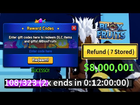 3 NOVOS CÓDIGO SECRETO DO ADM +25 CÓDIGOS DE 2X XP BELI E RESET NO BLOX FRUITS 2024 - blox fruits...