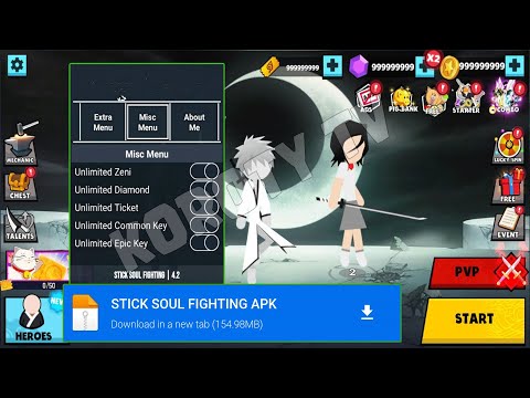 Stickman Ninja Fight Mod APK Unlock Isshiki Most Powerful (Unlimited Money and Diamonds)