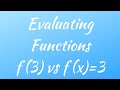 Evaluating Function Notation and Its Meaning