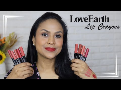 Swatches LoveEarth Lip Crayons | All Shades