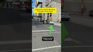 RULES FOR THEE- Toronto Bike Cops Blowing Stop Signs