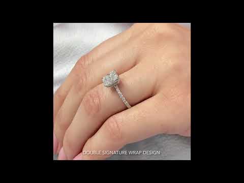 1.5 carat Radiant Cut Diamond Double Signature Wrap Engagement Ring