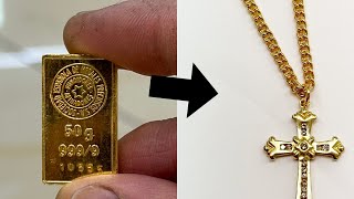 Making a Chain from a Gold Bar | Gold Jewelry Making | How it's Made | 4K video