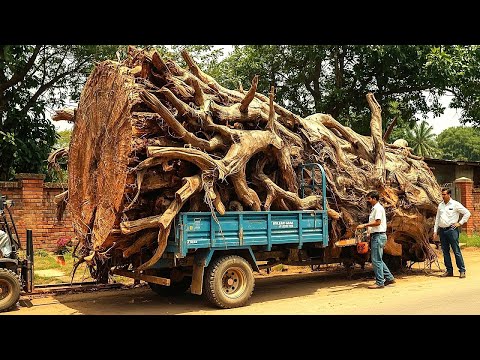 Watch and Be Amazed! Creative Craftsman Turns Worthless Huge Tree Stump to Thousand Dollar Art Table