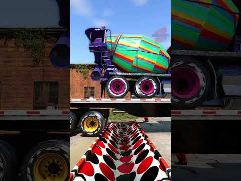 Truck Tow Trailers vs Gutter #short #beamng #beamngdrive #trucksvs