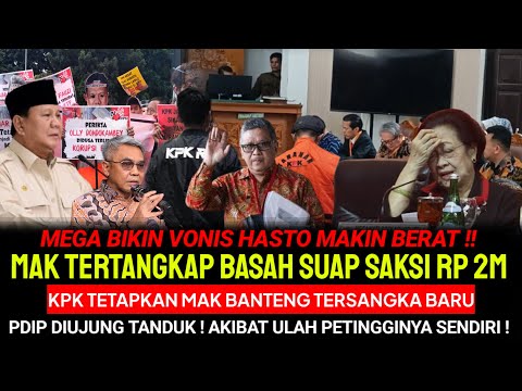 MEGAWATI TERTANGKAP BASAH Suap Saksi Rp 2M Untuk BEBASKAN Hasto ! Mak BANTENG Memekik Jadi Tersangka