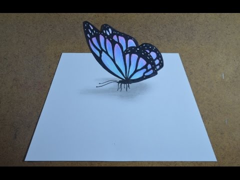 Como desenhar uma Borboleta com Efeito 3D Simples