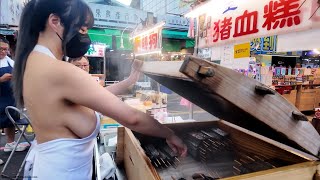 Taiwan's Magical Street Snack: Pig's Blood Cake🔥｜台灣神奇街邊小吃：豬血糕｜대만 길거리 간식｜台湾屋台グルメ｜सड़क किनारे का स्नैक