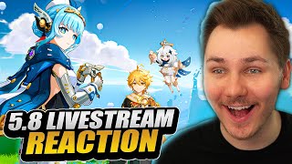 THE NEW GENSHIN IMPACT UPDATE IS STACKED!! | 5.8 LIVESTREAM REACTION