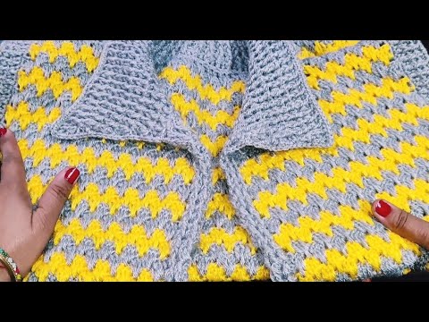 कॉलर वाला स्वेटर/New Crochet Sweater with Collar