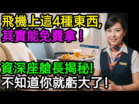 資深座艙長揭秘!飛機上這4樣東西可以“免費”拿!別再白白浪費機票錢!不知道你就虧大了!#生活經驗 #百科密碼 #科普