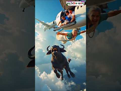 দাদী মহিষ নিয়ে বিদেশ যাচ্ছিলেন এবং অবশেষে মারা গেলেন 😭 #ai #grandmother #buffalo