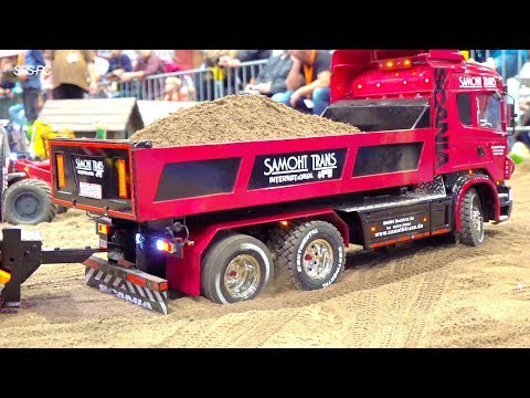 RC TRUCKS STUCKING ! HEAVY HAULAGE RC TRUCK ! DETAILED RC SHOW TRUCKS ! MODELL HOBBY SPIEL