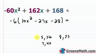 Factoring Trinomials Using the AC Method Practice Test Full Solutions