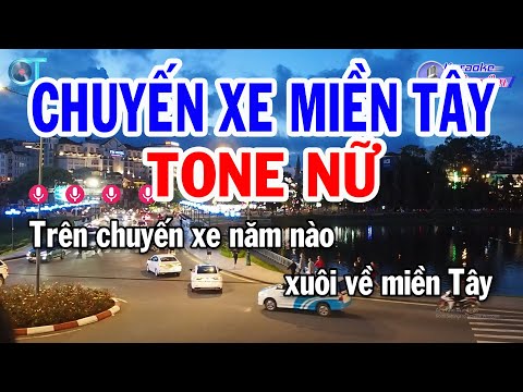 Karaoke Chuyến Xe Miền Tây Tone Nữ ( Am ) Nhạc Sống Mới || Karaoke Đồng Sen