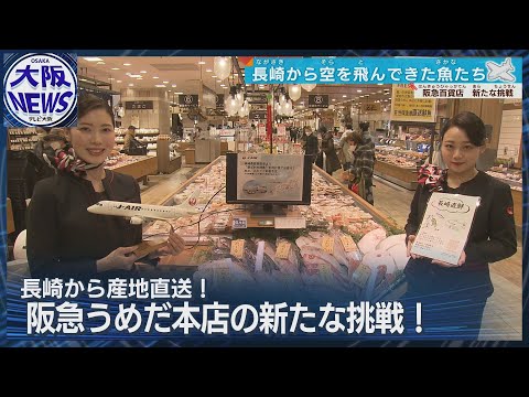 【空飛ぶ魚】長崎→伊丹空港 新鮮な魚をお届け！阪急うめだ本店