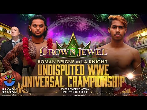 WWE Crown Jewel 2024 | Roman Reigns vs La Knight Full Match | Backyard Wrestling